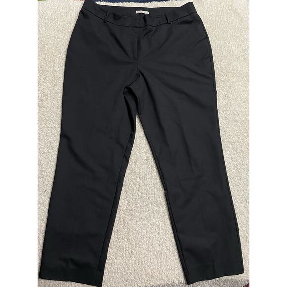 Dana Buchman Womens Size 14 Wide Leg Flat Front Trouser Pants Black 400331582372 - Picture 1 of 10